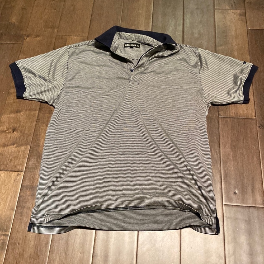 Mondetta men’s thin stripe Golf Shirt​​​, size medium, polo